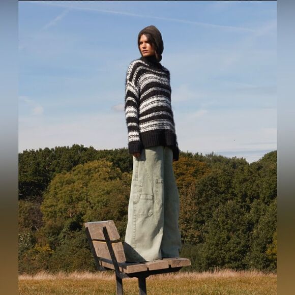 NWOT Topshop ASOS knitted multi stitch jumper in mono Size S - Picture 12 of 12